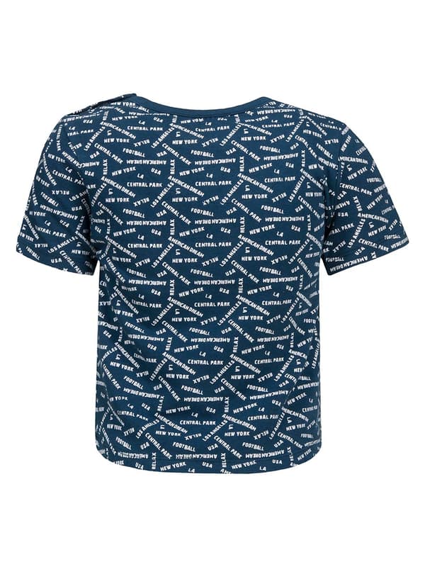 Pojk-T-shirt, marinblå, text, Lief