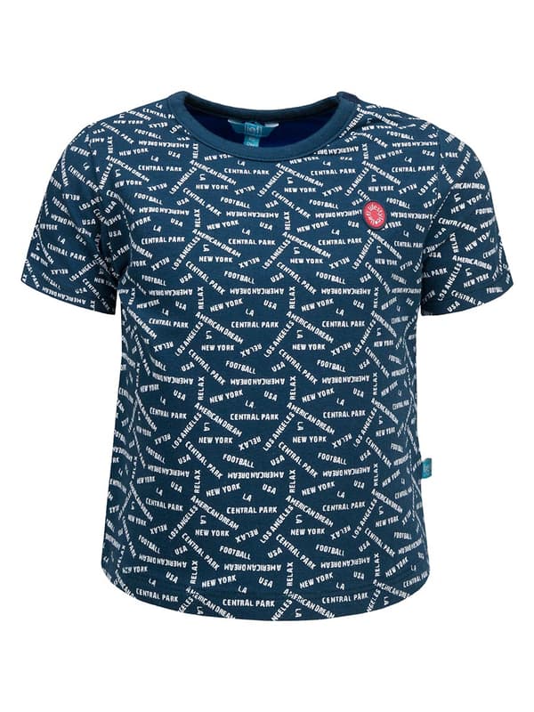 Pojk-T-shirt, marinblå, text, Lief