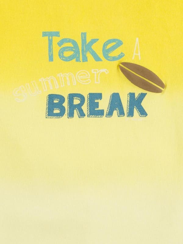 Drenge T-shirt Take a Summer Break gul Lief
