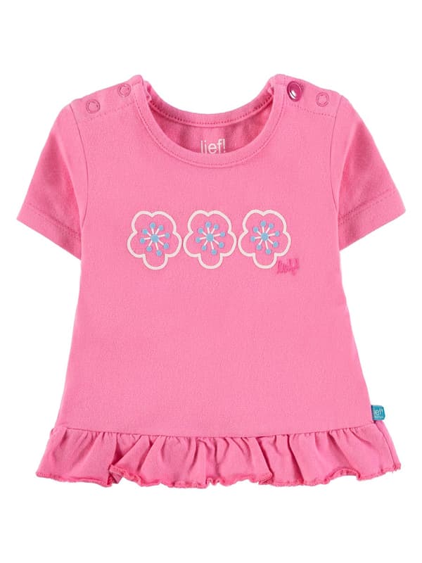 Kortärmad blus med blommor i rosa, Lief för babyflicka