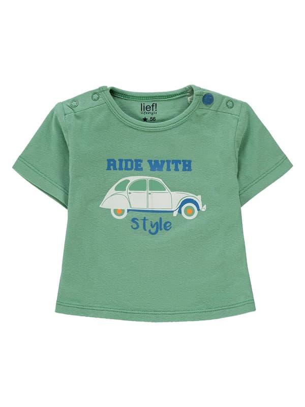 Babypojke T-shirt bilgrön Lief