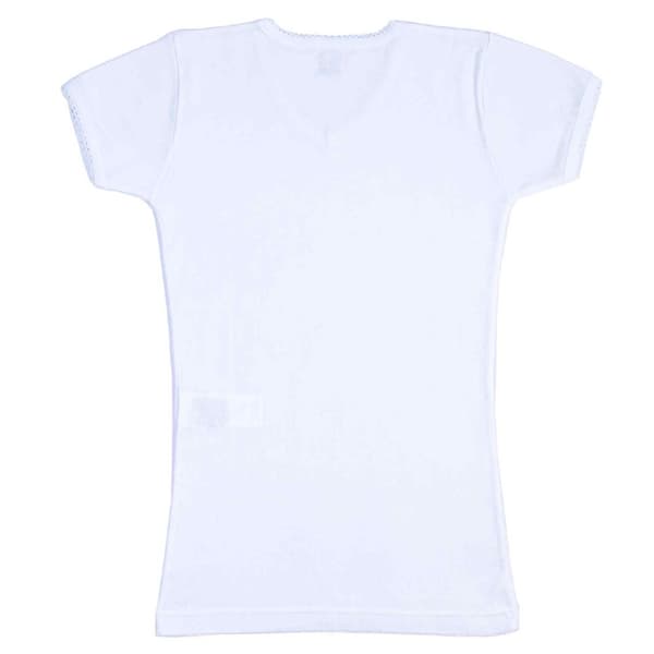 Kortärmad PE-t-shirt för flickor, vit, Olimpias
