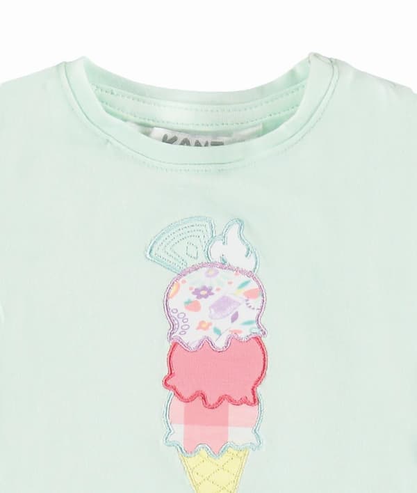 Piger T-shirt med Kanz-print