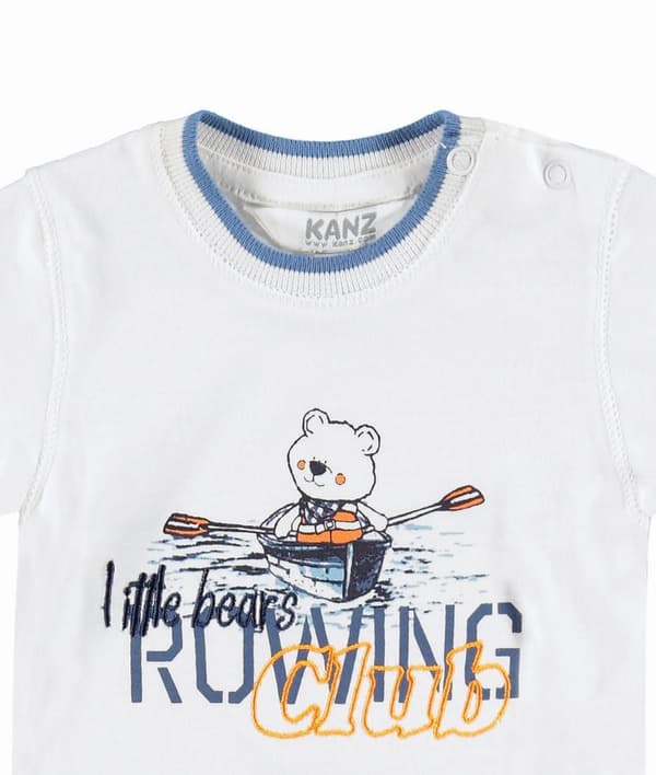 Vit t-shirt för pojkar med Kanz-tryck