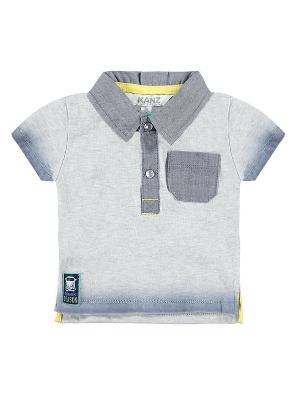 Kanz grå baby poloshirt