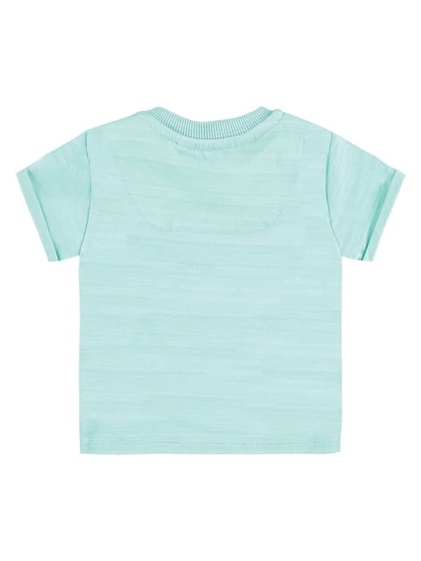 Pojk-T-shirt med tryck blå Kanz