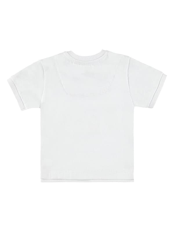 Baby-T-shirt med fiskmönster, vit Kanz