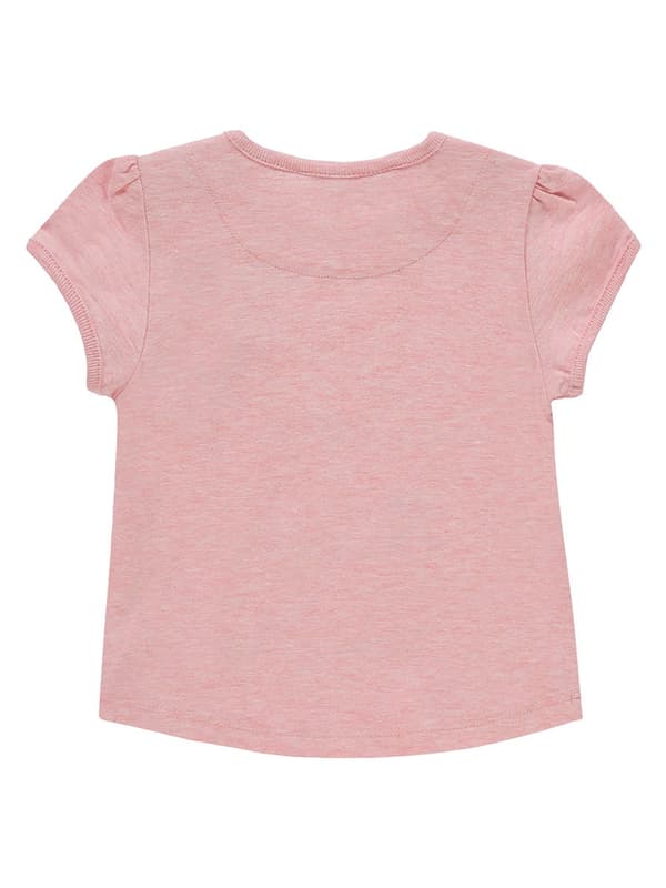 Rosa flick-T-shirt med Kanz-tryck