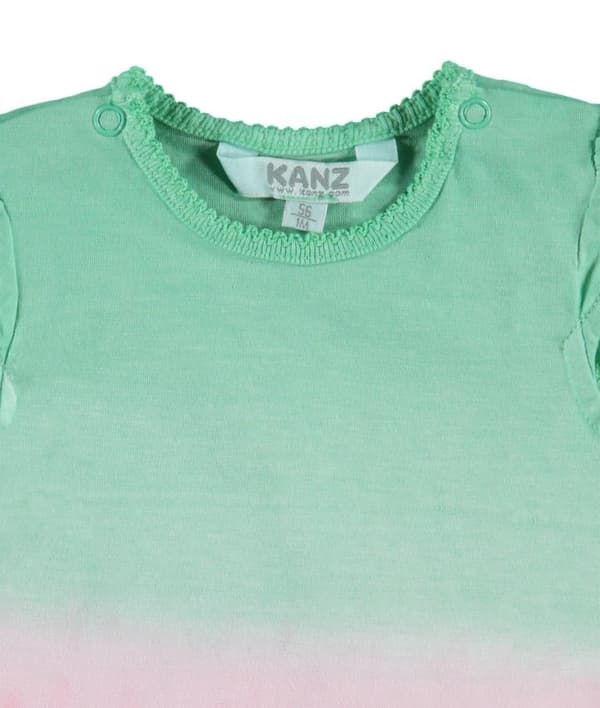 Grön kortärmad blus för flickor, Kanz
