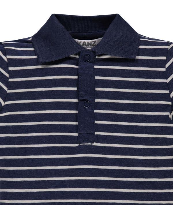 Baby randig blus marinblå Kanz