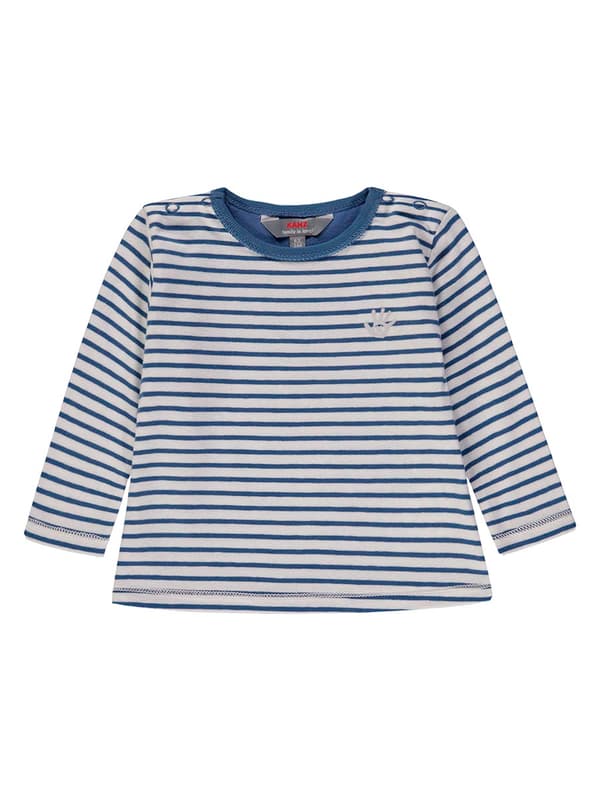 Babyblå randig blus Kanz