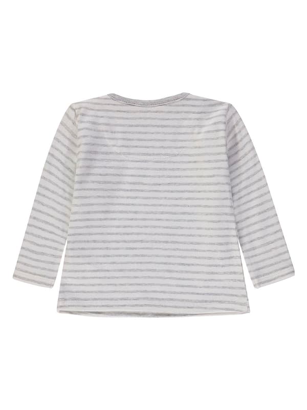 Babystribet bluse grå Kanz