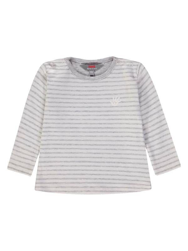 Babystribet bluse grå Kanz