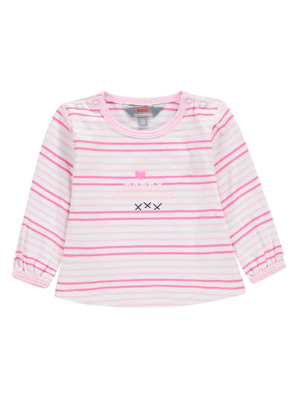 Babyrosa randig blus Kanz