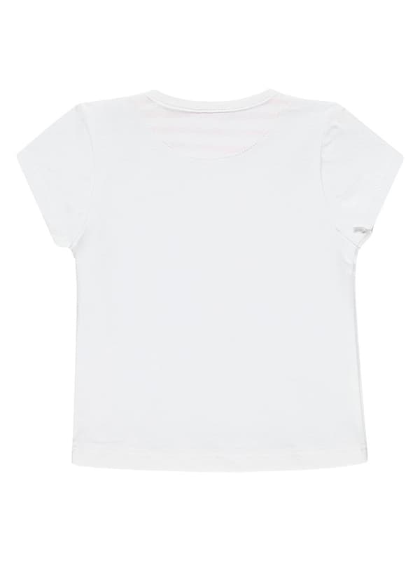 Hvid pige-T-shirt med Kanz-print