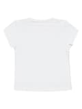 Miniatyrbillede 2 af 3: Hvid pige-T-shirt med Kanz-print