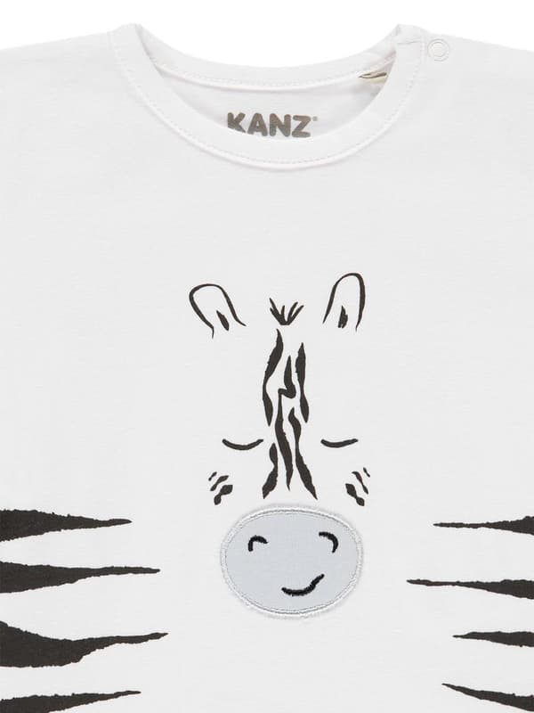 Baby-T-shirt med tryck vit Kanz
