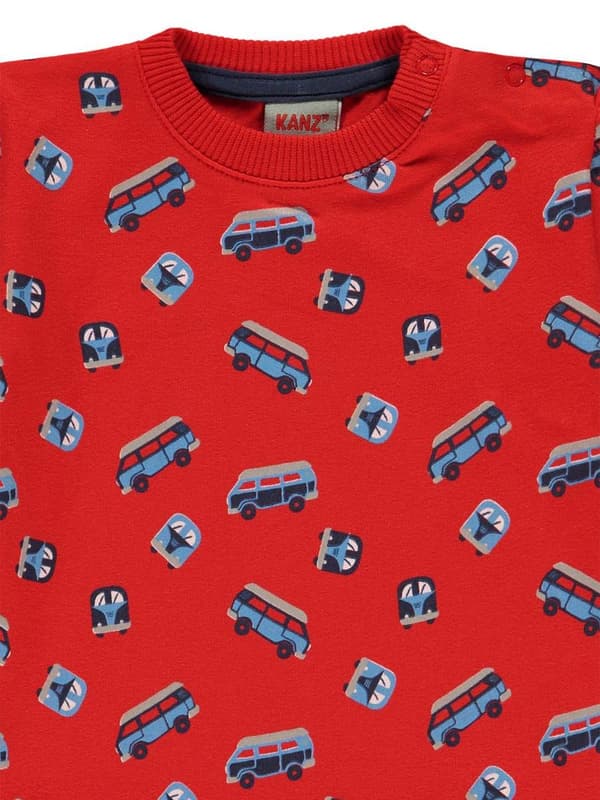 Rödmönstrad Kanz T-shirt för pojkar