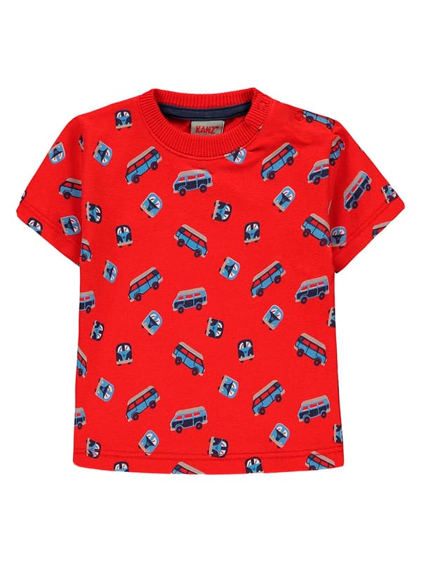 Rödmönstrad Kanz T-shirt för pojkar