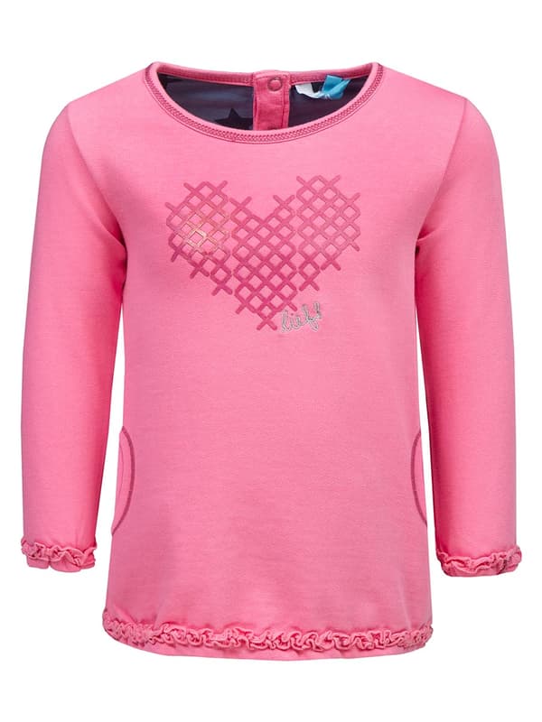 Fin flickig bomullstunika rosa Lief