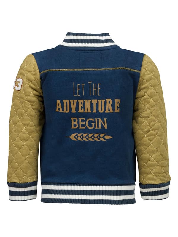 Blå drenge baseball sweatshirt med Lief-print