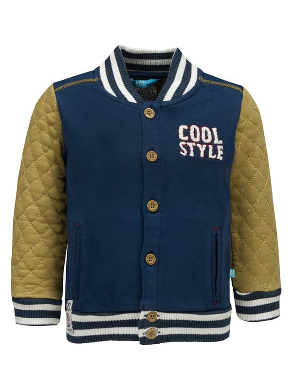 Blå drenge baseball sweatshirt med Lief-print