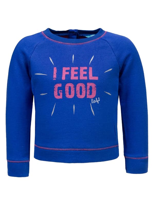 Blå sweatshirt med Lief-print til piger