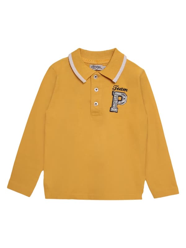 Drenge gul langærmet poloshirt Olimpias