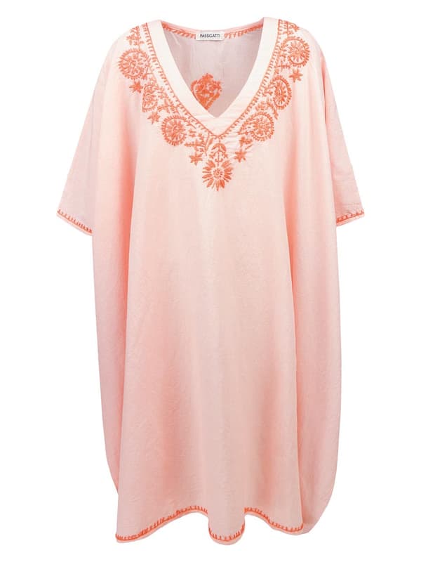 Damtunika med broderi, orange Passigatti