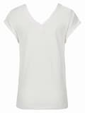 Miniatyrbild 2 av 3: Dam-T-shirt med paljettficka, vit navel, gravid