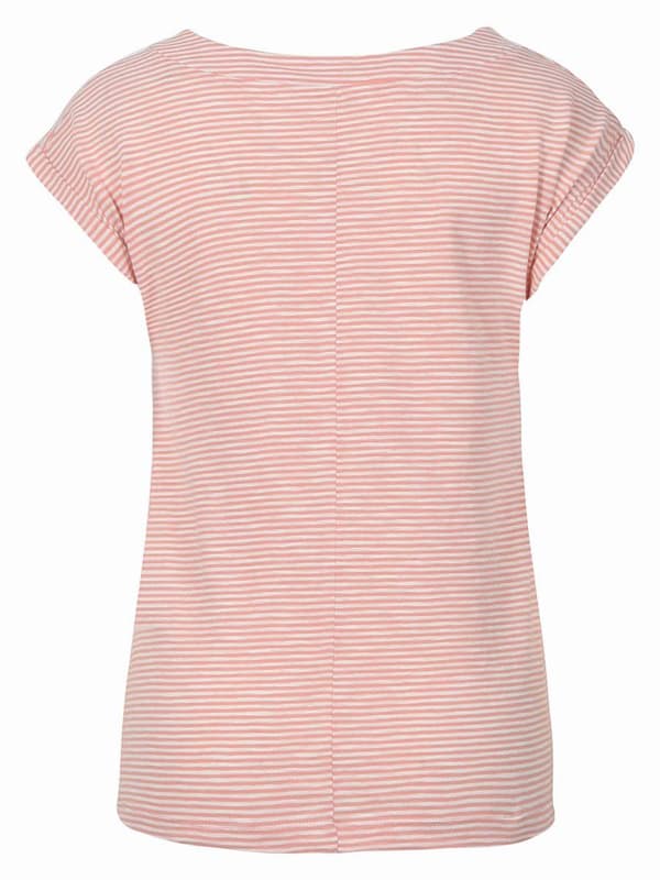 Rød stribet graviditets-t-shirt til kvinder, navle, fødselsdag