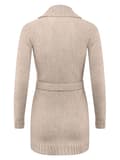 Miniatyrbillede 2 af 2: Beige cardigan med navlemønster til kvinder