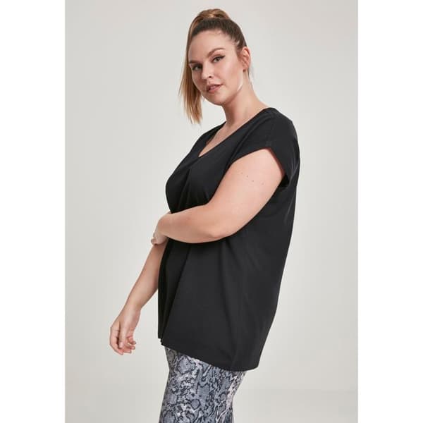 Urban Classic rund V-ringad förlängd dam t-shirt