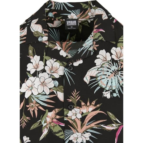 Chemise Urban Classics viscose aop resort-stora storlekar