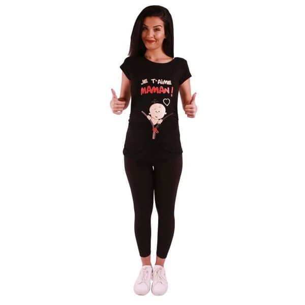 MMC Jag älskar dig mamma - Graviditetst-shirt för kvinnor - kortärmad