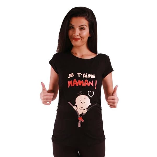 MMC Jag älskar dig mamma - Graviditetst-shirt för kvinnor - kortärmad
