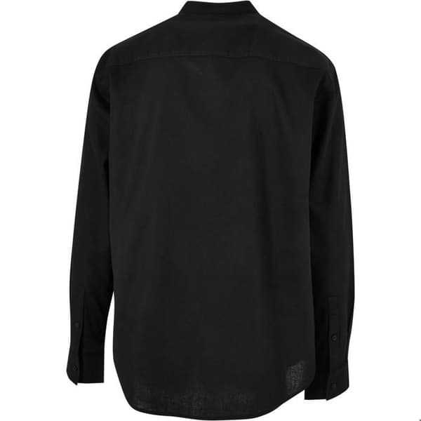 Skjorta med hög hals - Urban Classics - Stora storlekar - 55% lin - 45% bomull - Oversized avslappnad