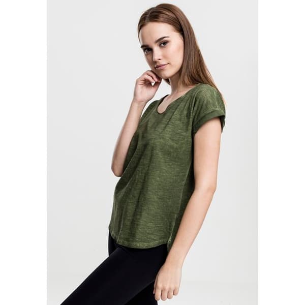 T-shirt dam - Urban Classic - Spray lång - Bordeaux - Korta ärmar - Loose fit