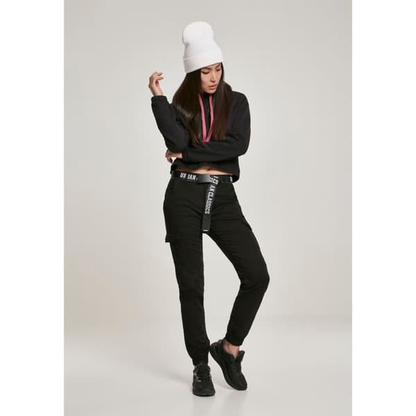 Sweatshirt med huva dam Urban Classic kontrakt dragsnöre