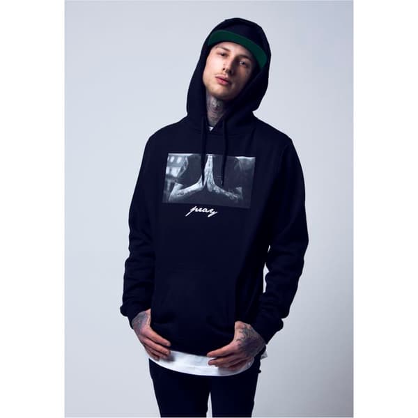 Hoodie - Mister Tee - pray - Svart - Långa ärmar - Unisex