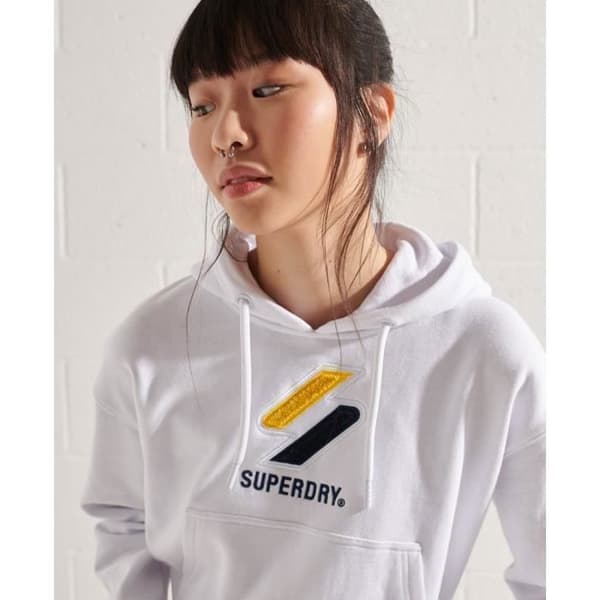 Huvtröja - Superdry - Sportstyle - Rak passform - Känguruficka - 100% bomull