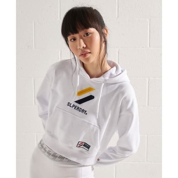 Huvtröja - Superdry - Sportstyle - Rak passform - Känguruficka - 100% bomull