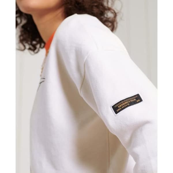 Sweat - Superdry - Militärberättelse - 100% Bomull - Långa ärmar - Färg Beige