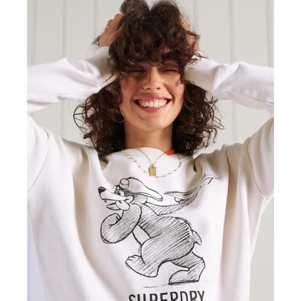 Sweat - Superdry - Militärberättelse - 100% Bomull - Långa ärmar - Färg Beige