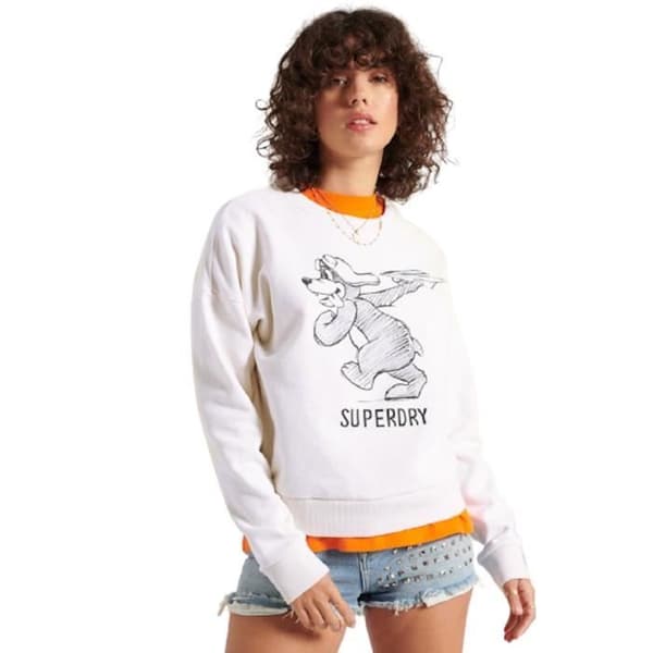 Sweat - Superdry - Militärberättelse - 100% Bomull - Långa ärmar - Färg Beige