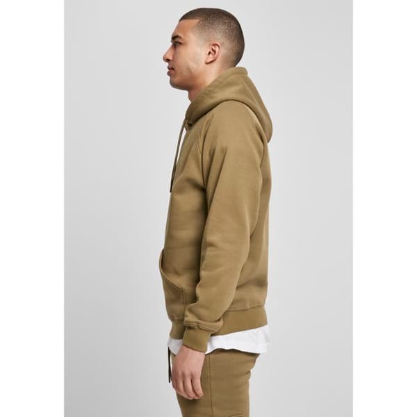 Sweatshirt med huva - Urban Classics - Olivgrön - Långa ärmar - Känguruficka - Bekväm