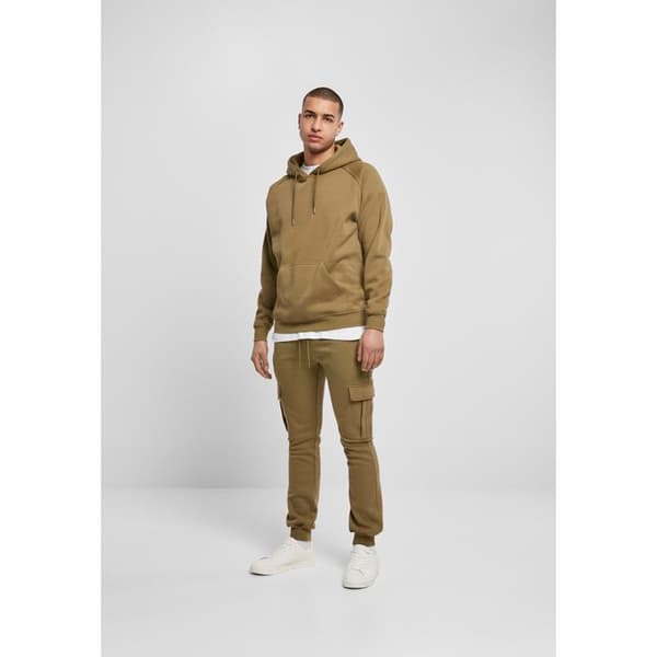 Sweatshirt med huva - Urban Classics - Olivgrön - Långa ärmar - Känguruficka - Bekväm