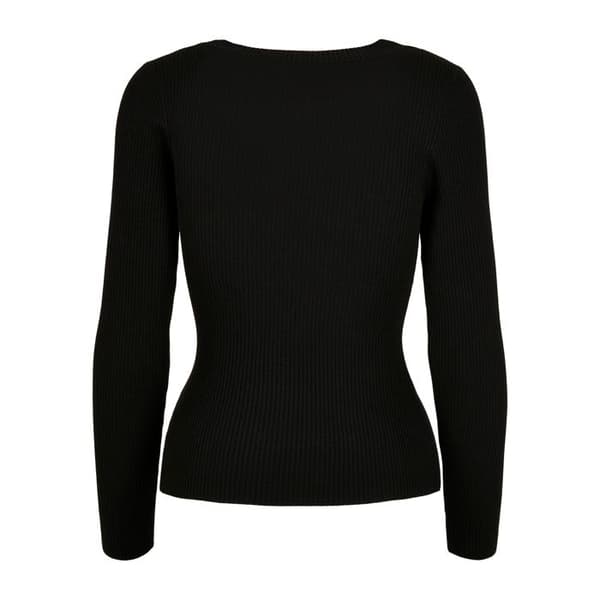 Pull för kvinnor i stora storlekar - Urban Classics - Bred halsringning - Rund hals - Långa ärmar - Mjuk och skön