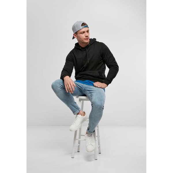 Sweatshirt - Urban Classics - Basic Terry - Svart - Långa ärmar - Fodrad huva
