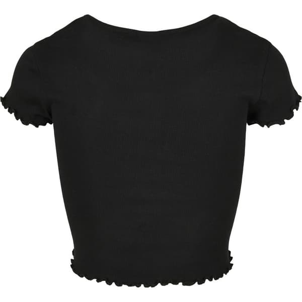 T-shirt dam - Urban Classics - Cropped - Svart - Korta ärmar - Rundhalsad